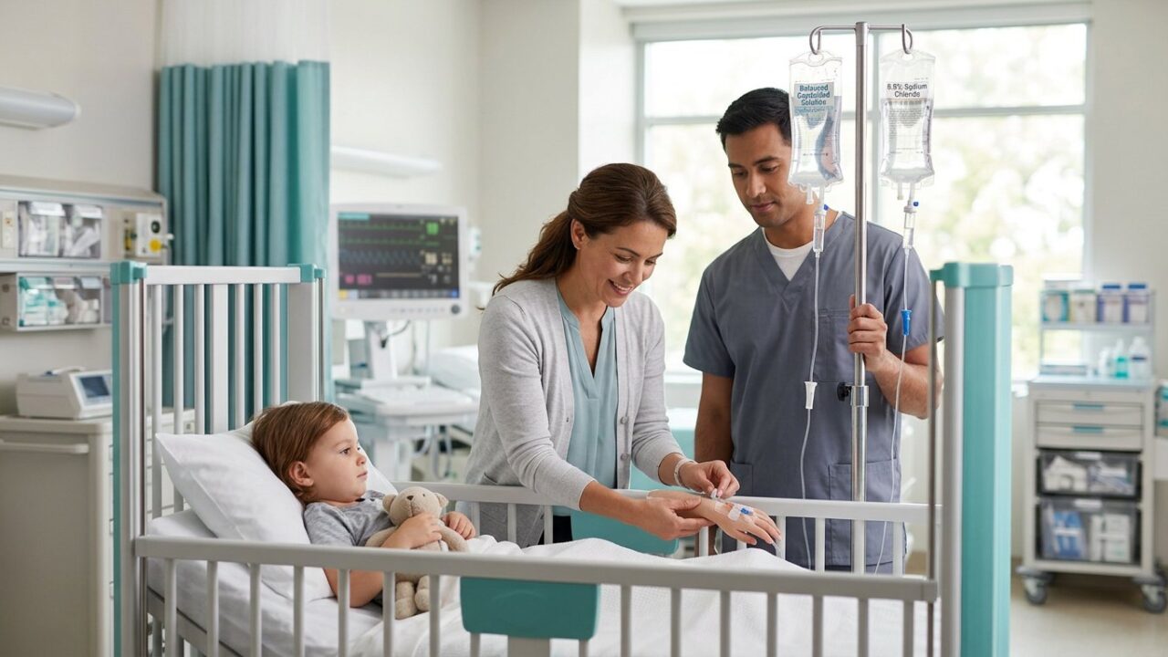 IV Fluids for Pediatric Septic Shock: Balanced Crystalloid and Saline Equally Effective