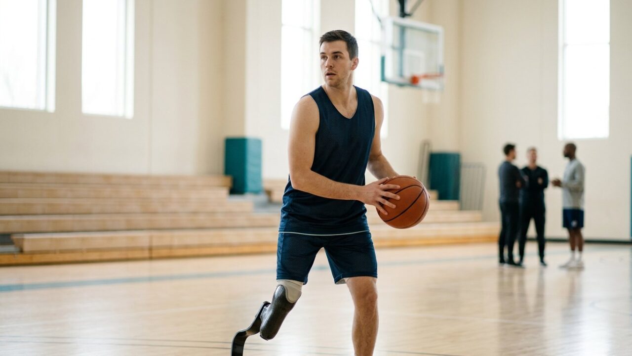 Basketball Player Returns to Court After Cancer and Leg Amputation